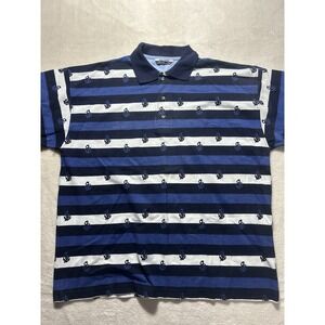 Anchor Bay Sailboat Anchor Print All Over Polo Shirt Men's Size XL